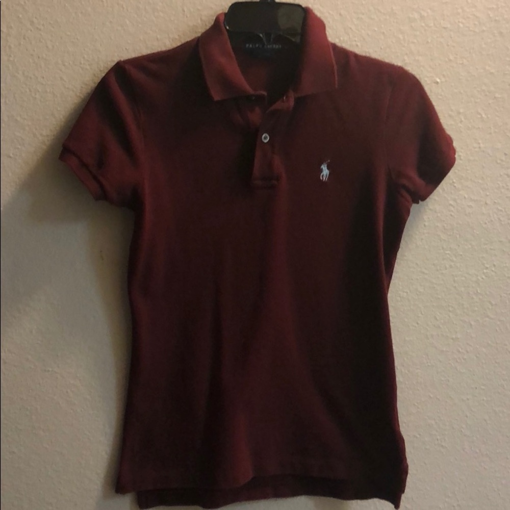 Burgundy Skinny Ralph Lauren Polo.